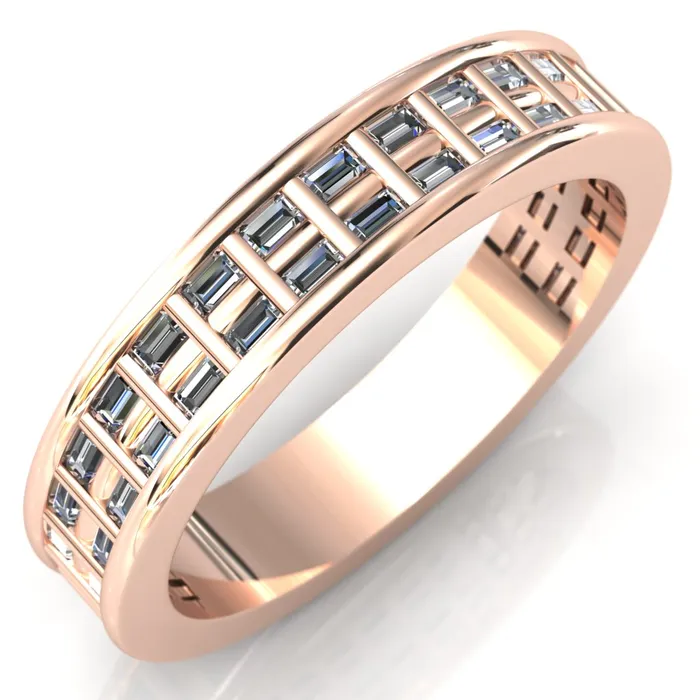 Rings Rolling Baguettes Couples 34 Eternity Matching TwoBand Set Fire Brilliance 