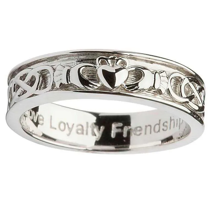 Rings Shanore Gents Silver Claddagh Celtic Wedding Ring