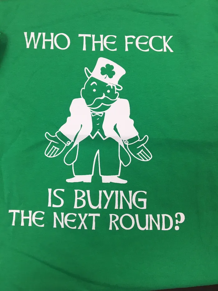 Rings St Patricks Day Shirt Who the feck is buying the next round Emerald Scottish and Irish Store Rings St Patricks Day Shirt Who the feck is buying the next round Emerald Scottish and Irish Store