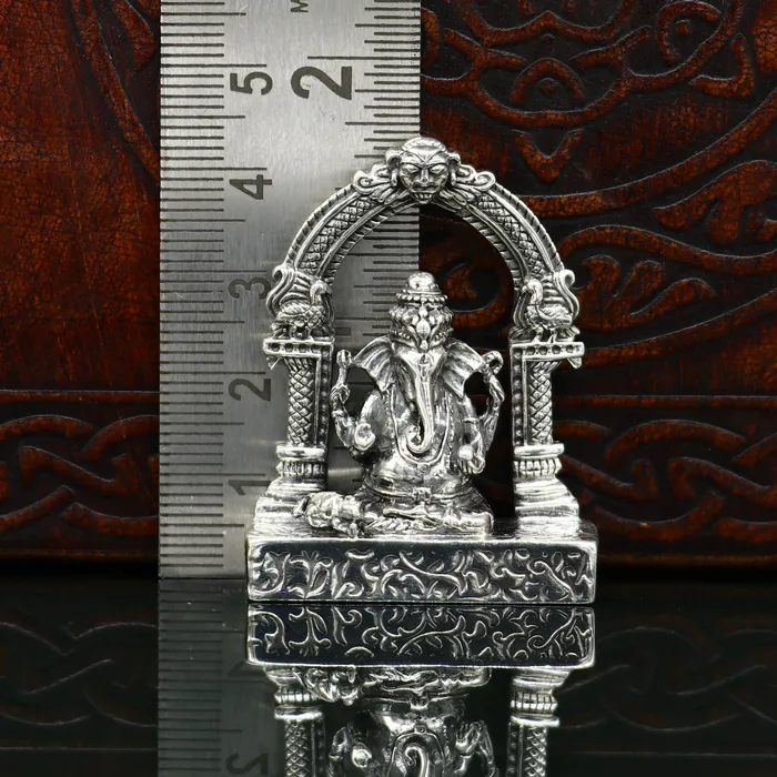 Rings TRIBAL ORNAMENTS 925 Sterling silver Idol lord Ganesha Pooja Articles Indian Silver Idols handcrafted Ganesh statue sculpture amazing gifting Art03