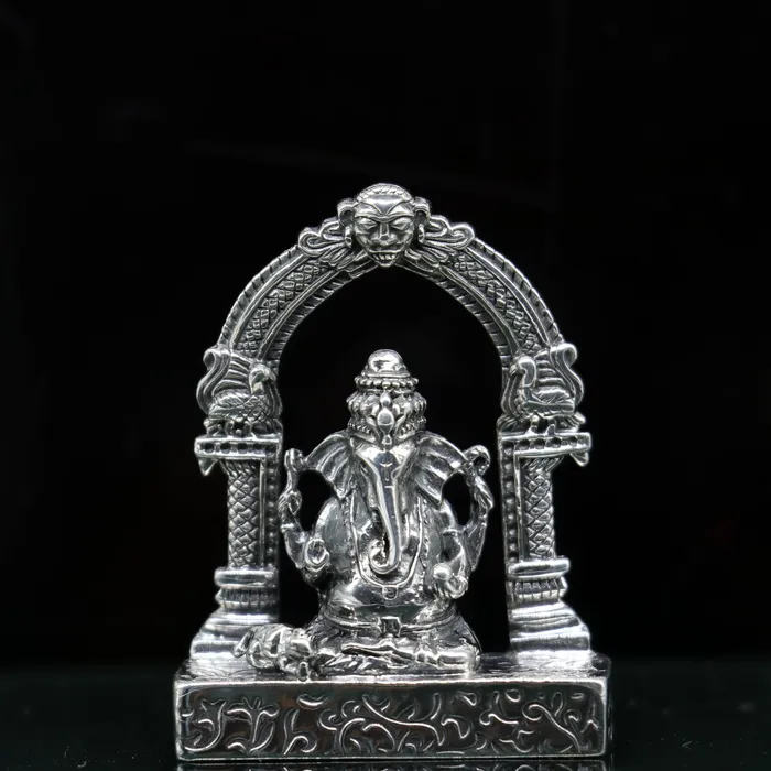 Rings TRIBAL ORNAMENTS 925 Sterling silver Idol lord Ganesha Pooja Articles Indian Silver Idols handcrafted Ganesh statue sculpture amazing gifting Art03