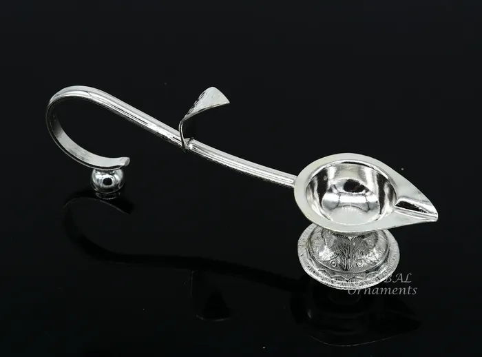 Rings TRIBAL ORNAMENTS 925 Vintage design Solid silver handmade kapoor deepak arti temple utensils silver diya deepak silver single joth kapoor Aarti art su827
