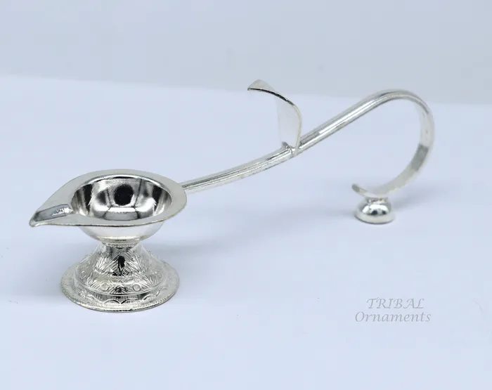 Rings TRIBAL ORNAMENTS 925 Vintage design Solid silver handmade kapoor deepak arti temple utensils silver diya deepak silver single joth kapoor Aarti art su827
