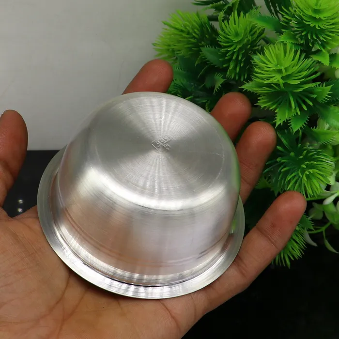 Rings TRIBAL ORNAMENTS 999 fine silver handmade small baby bowl and spoon set silver tumbler flask stay babykids healthy silver vessels utensils sv119