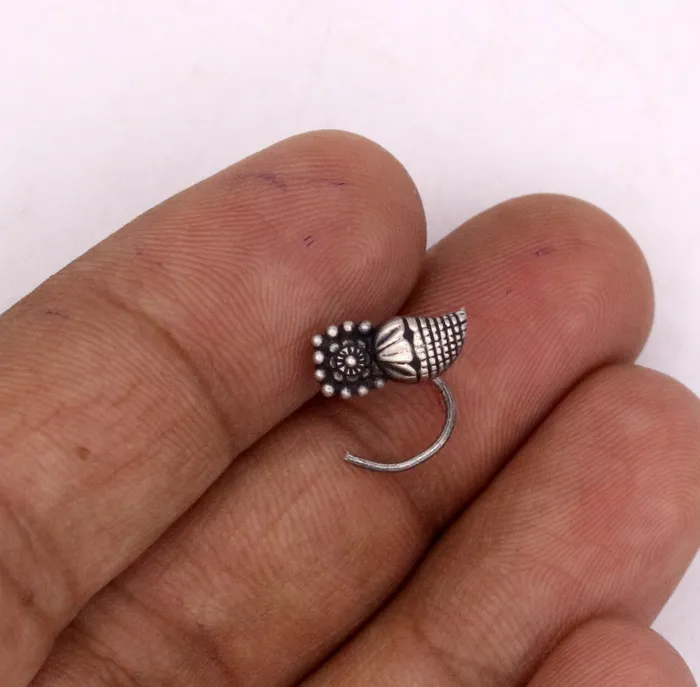 Rings Unique keri 925 sterling silver design handmade fabulous nose pin u band tribal jewelry np55 TRIBAL ORNAMENTS