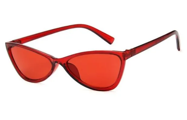S111 Red Frame Lens Fashion Sunglasses POLLY Earrings