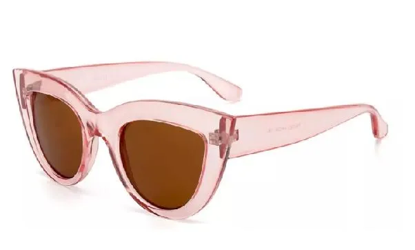 S399 Pink Frame Rose Lens Fashion Sunglasses POLLY Earrings