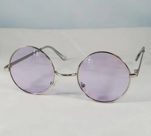 S438 Silver Metal Frame Lavender Lens Fashion Sunglasses POLLY Rings