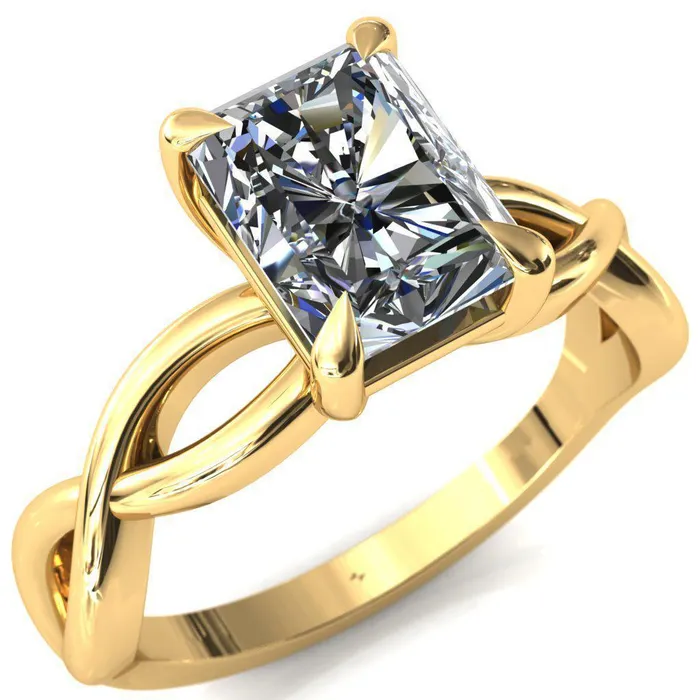 Sabina Radiant Moissanite 4 Claw Prong 34 Infinity Ring Engagement Ring Fire Brilliance Rings Sabina Radiant Moissanite 4 Claw Prong 34 Infinity Ring Engagement Ring Fire Brilliance Rings