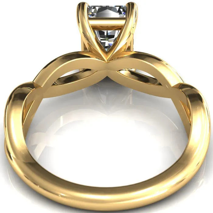 Sabina Radiant Moissanite 4 Claw Prong 34 Infinity Ring Engagement Ring Fire Brilliance Rings