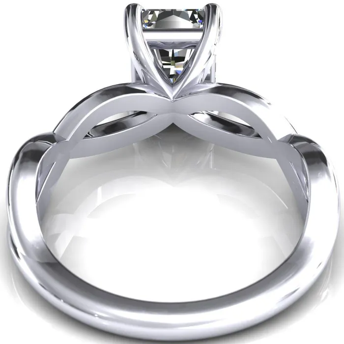 Sabina Radiant Moissanite 4 Claw Prong 34 Infinity Ring Engagement Ring Fire Brilliance Rings