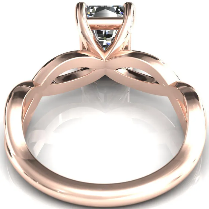 Sabina Radiant Moissanite 4 Claw Prong 34 Infinity Ring Engagement Ring Fire Brilliance Rings