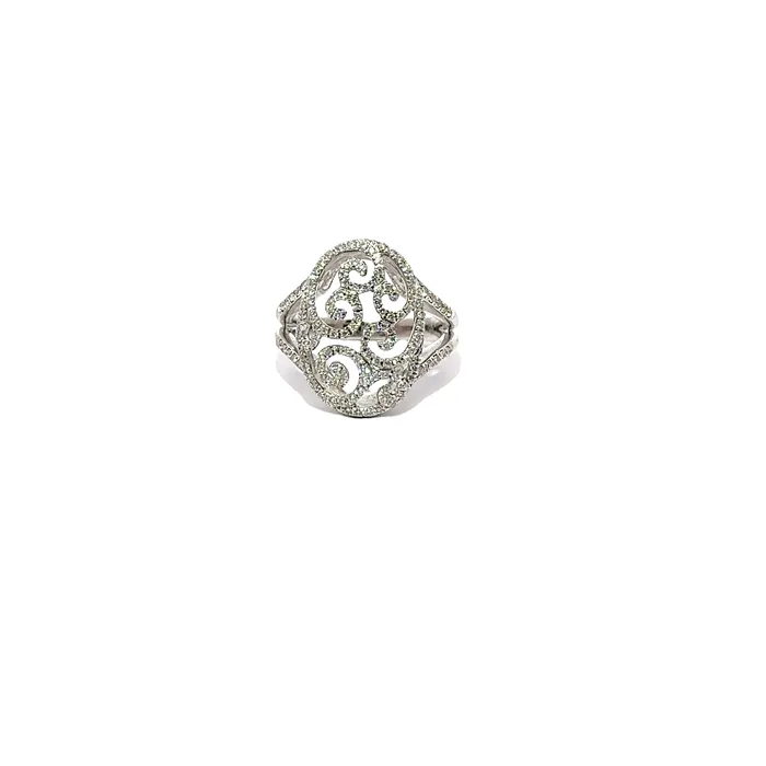 Simon G PreOwned Simon G Diamond Scroll Ring Rings