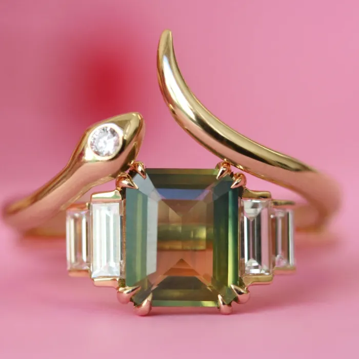 Snake Diamond Ring Rokosz Rings