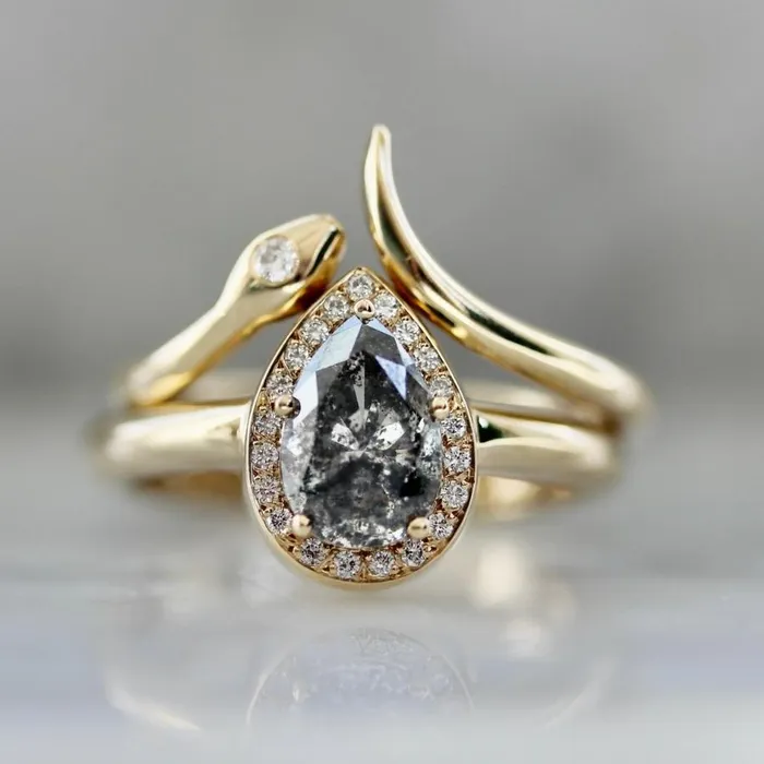 Snake Diamond Ring Rokosz Rings