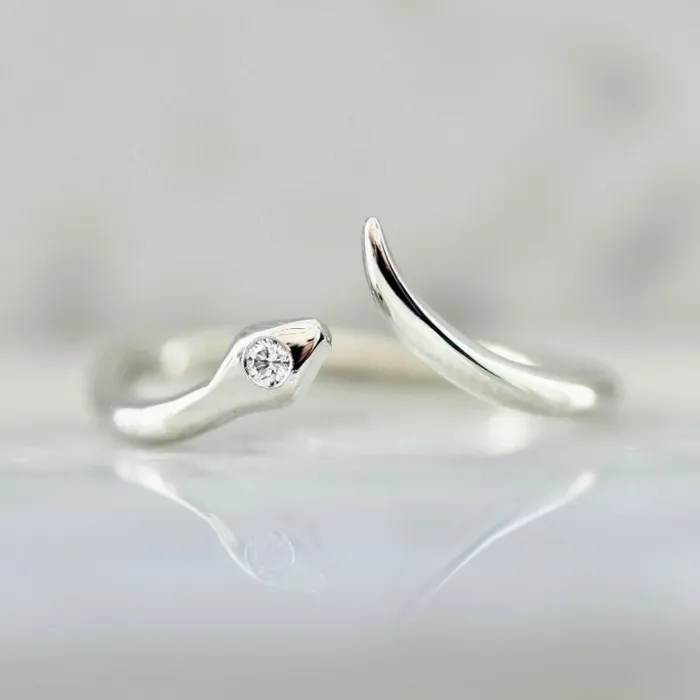 Snake Diamond Ring Rokosz Rings