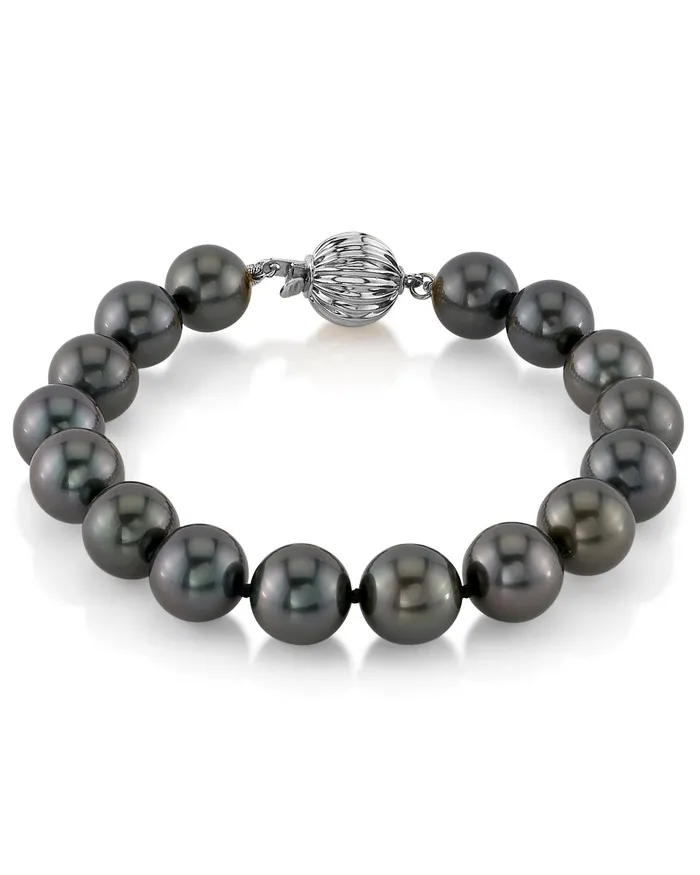 spt Bracelets Black Tahitian Pearl Bracelet 90100mm AAAA Quality