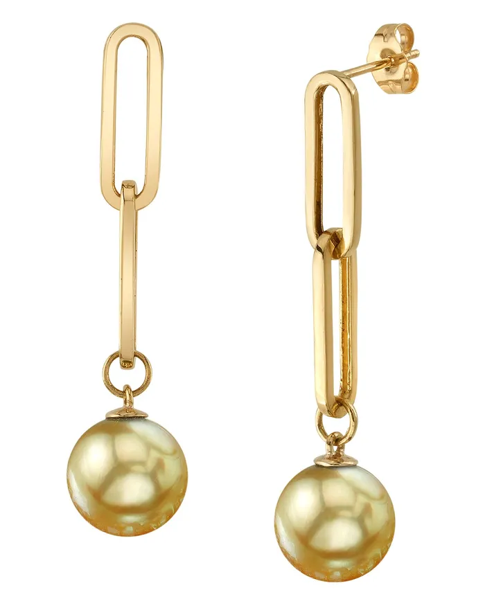 spt Earrings Golden South Sea Pearl Nola Earrings