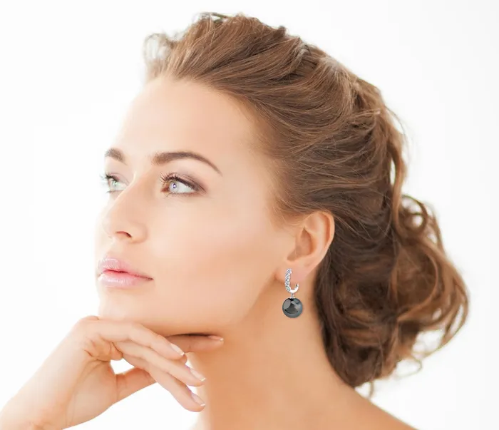 spt Earrings Tahitian South Sea Pearl Diamond Belle Earrings