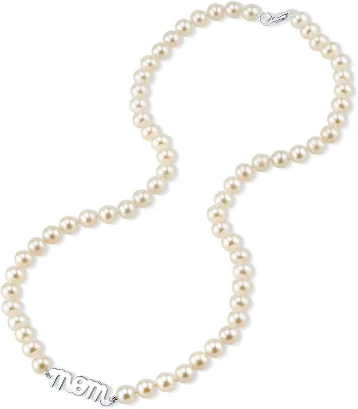 spt Necklaces 6065mm White Freshwater Cultured Pearl Mom Necklace
