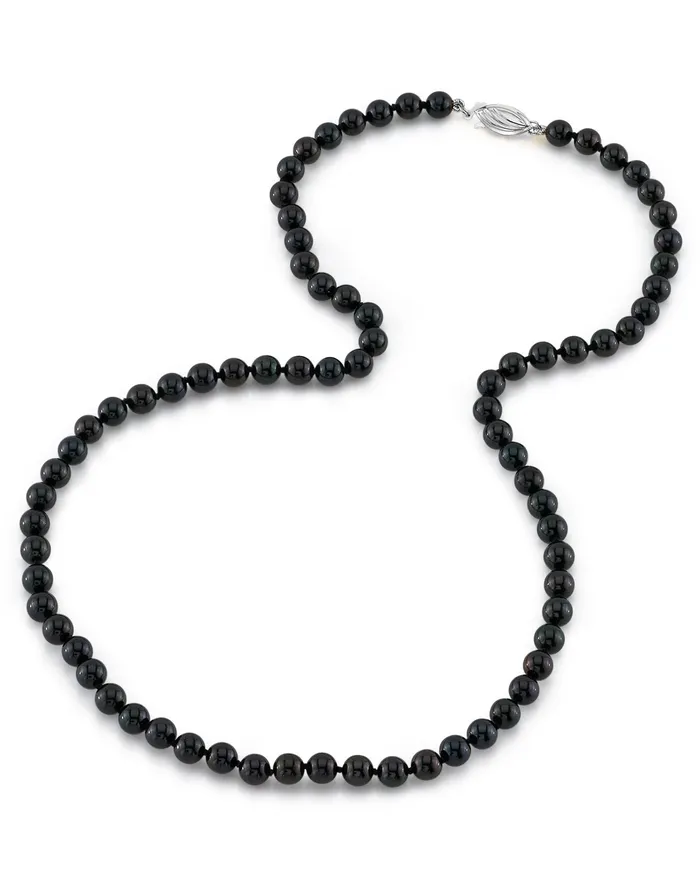 spt Necklaces Japanese Akoya Black Pearl Necklace 5055mm AAA Quality