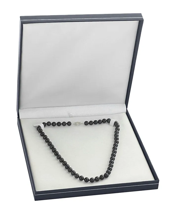 spt Necklaces Japanese Akoya Black Pearl Necklace 5055mm AAA Quality