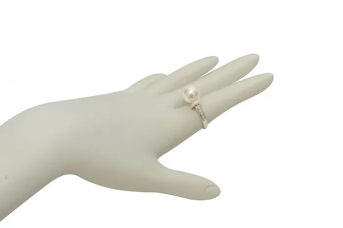 spt Rings White South Sea Pearl Diamond Genesis Ring