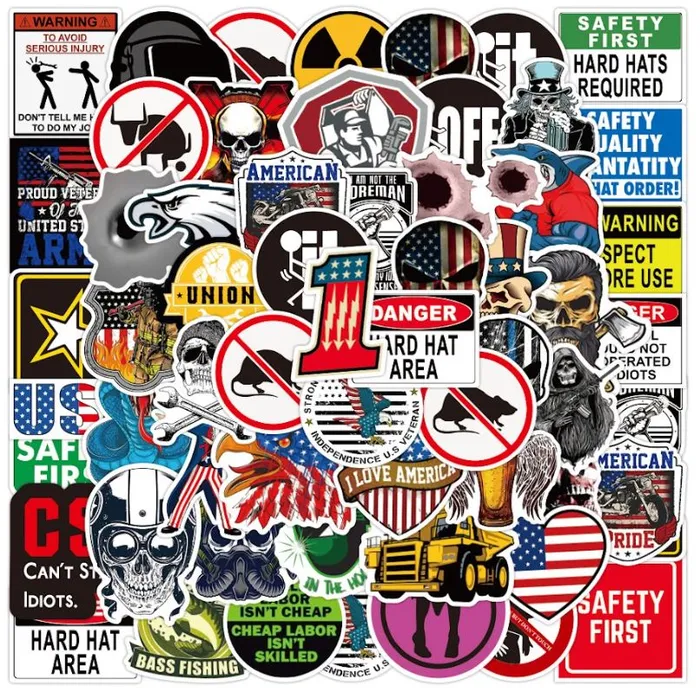 ST52 Mens 20 Pieces Assorted Stickers POLLY Rings
