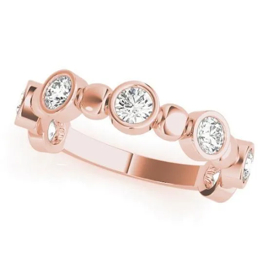Stackables 34 Eternity TriTone Gold Round Bezel Diamonds Large Beads 3Band Set Selectables Fire Brilliance Rings