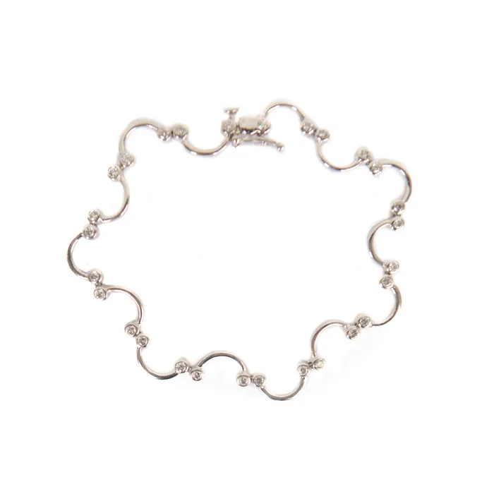 STORE 5a Bracelets PreOwned Diamond Wavy Bracelet