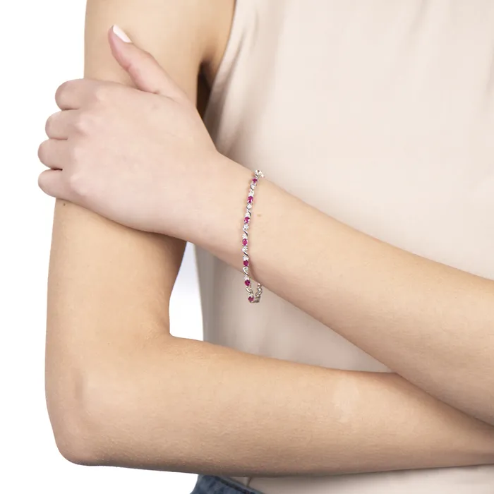 STORE 5a PreOwned Ruby and Diamond Line Bracelet Bracelets
