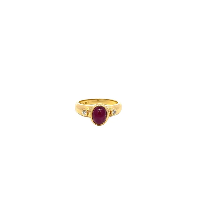 STORE 5a Rings 4200 18KYG RUBY AND DIAMOND RING SZ 65