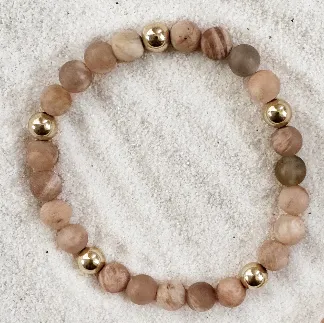 Stylin By Aylin Bracelets PEACH MOON STONE BRACELET