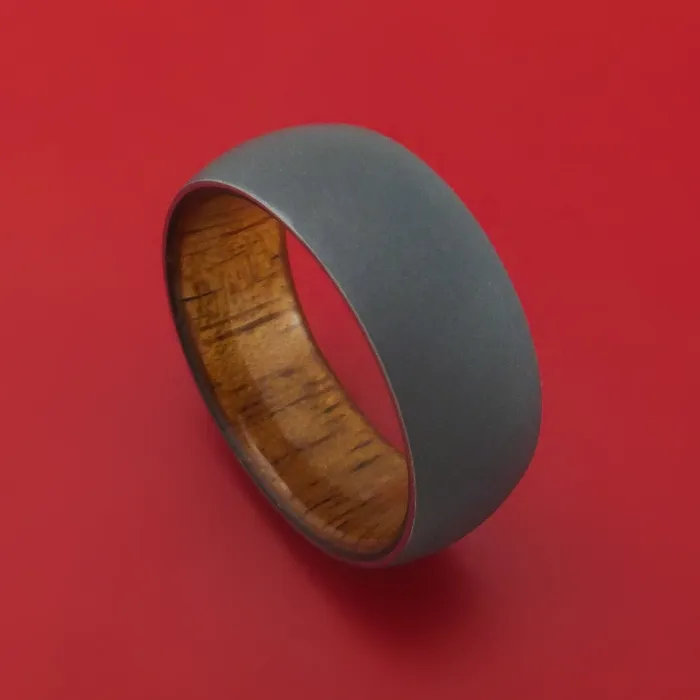 Tantalum and Hardwood Ring Custom Made Band Lashbrook Rings