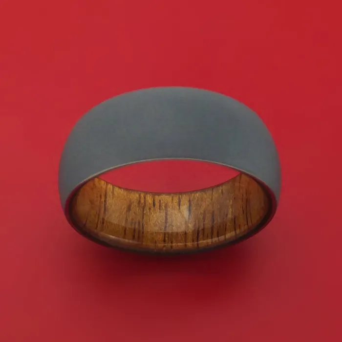 Tantalum and Hardwood Ring Custom Made Band Lashbrook Rings Tantalum and Hardwood Ring Custom Made Band Lashbrook Rings