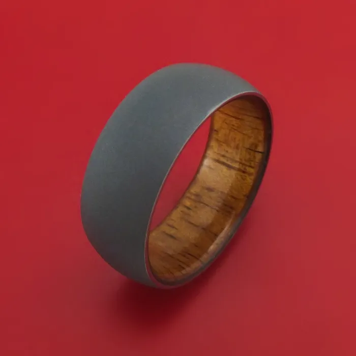 Tantalum and Hardwood Ring Custom Made Band Lashbrook Rings Tantalum and Hardwood Ring Custom Made Band Lashbrook Rings