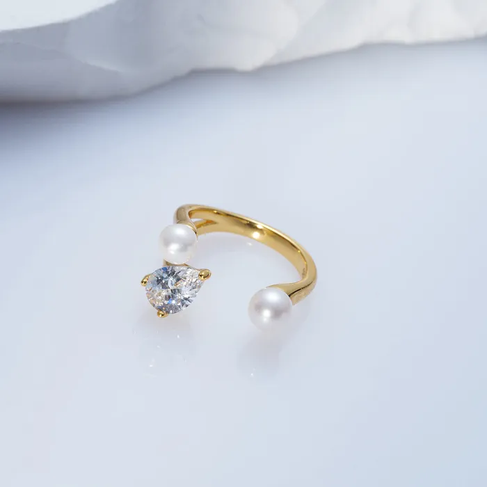 Top Grade Freshwater Pearl Ring WR00290 EVERLEAF Pearly Lustre Rings