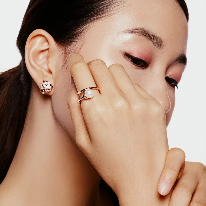 Top Grade Freshwater Pearl Ring WR00311 Pearly Lustre Rings