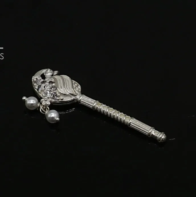TRIBAL ORNAMENTS 35cm Flute divine 925 sterling silver handmade peacock design idol Krishna flute silver bansuri laddu Gopala flute Krishna flute su1260 Rings TRIBAL ORNAMENTS 35cm Flute divine 925 sterling silver handmade peacock design idol Krishna flute silver bansuri laddu Gopala flute Krishna flute su1260 Rings
