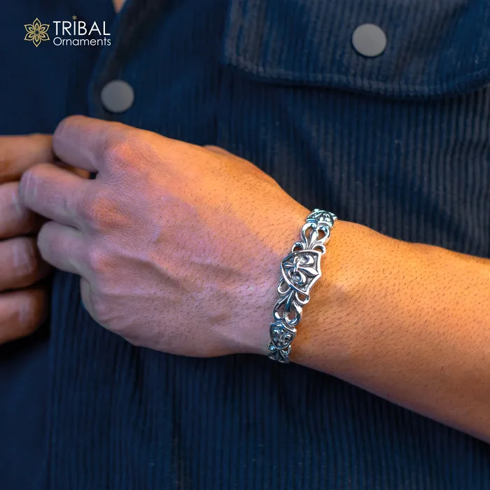 TRIBAL ORNAMENTS 925 sterling silver customized adjustable tribal cuff bracelet kada excellent cuff bangle bracelet Tribal ethnic boho jewelry cuff98 Bracelets