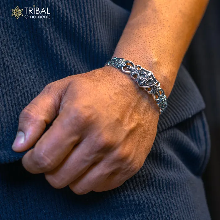 TRIBAL ORNAMENTS 925 sterling silver customized adjustable tribal cuff bracelet kada excellent cuff bangle bracelet Tribal ethnic boho jewelry cuff98 Bracelets