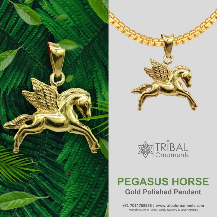 TRIBAL ORNAMENTS 925 sterling silver elegant stylish vintage horse pegasus unicorn design pendant amazing stylish divine pendant boys and girls ssp613 Necklaces TRIBAL ORNAMENTS 925 sterling silver elegant stylish vintage horse pegasus unicorn design pendant amazing stylish divine pendant boys and girls ssp613 Necklaces