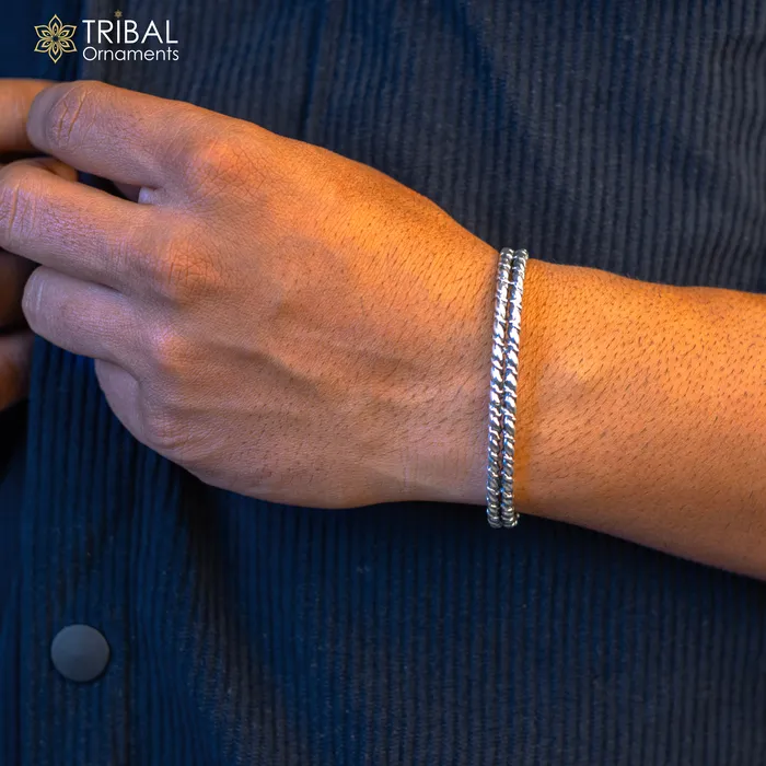 TRIBAL ORNAMENTS Bracelets 925 sterling silver handmade amazing stylish adjustable cuff kada bracelet wrist jewelry for boys and girls best gifting cuff113