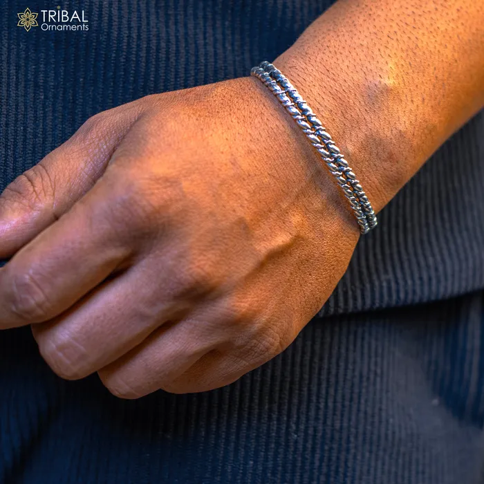 TRIBAL ORNAMENTS Bracelets 925 sterling silver handmade amazing stylish adjustable cuff kada bracelet wrist jewelry for boys and girls best gifting cuff113