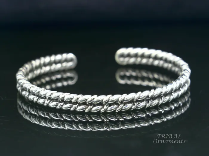 TRIBAL ORNAMENTS Bracelets 925 sterling silver handmade amazing stylish adjustable cuff kada bracelet wrist jewelry for boys and girls best gifting cuff113
