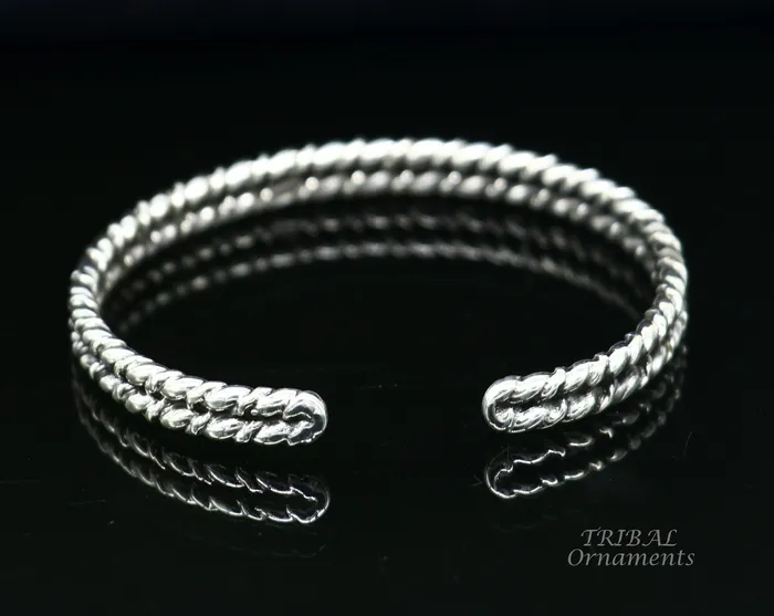 TRIBAL ORNAMENTS Bracelets 925 sterling silver handmade amazing stylish adjustable cuff kada bracelet wrist jewelry for boys and girls best gifting cuff113