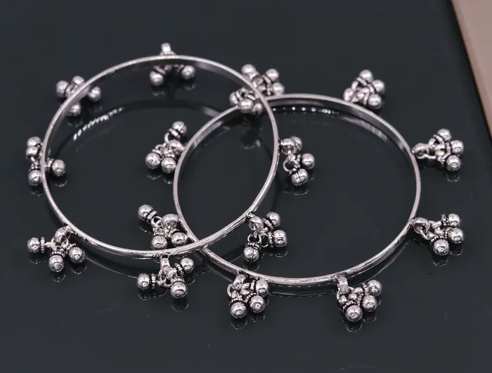 TRIBAL ORNAMENTS Bracelets 925 sterling silver handmade fabulous design charm bangle bracelet excellent gift for her tribal belly dance customized jewelry ba84 TRIBAL ORNAMENTS Bracelets 925 sterling silver handmade fabulous design charm bangle bracelet excellent gift for her tribal belly dance customized jewelry ba84