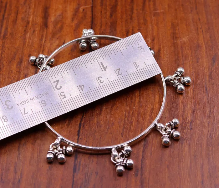 TRIBAL ORNAMENTS Bracelets 925 sterling silver handmade fabulous design charm bangle bracelet excellent gift for her tribal belly dance customized jewelry ba84