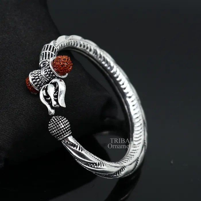 TRIBAL ORNAMENTS Bracelets 925 sterling silver handmade lord shiva Babubali kada bangle bracelet best Shiva trident Trishul kada mens gifting jewelry RNSK473 TRIBAL ORNAMENTS Bracelets 925 sterling silver handmade lord shiva Babubali kada bangle bracelet best Shiva trident Trishul kada mens gifting jewelry RNSK473