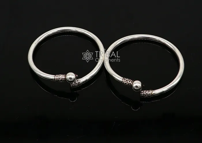 TRIBAL ORNAMENTS Bracelets 925 sterling silver handmade unique cultural design trendy kada bracelet for mens and girls best delicate Light weight jewelry nsk668 TRIBAL ORNAMENTS Bracelets 925 sterling silver handmade unique cultural design trendy kada bracelet for mens and girls best delicate Light weight jewelry nsk668